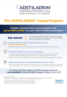 ADSTILADRIN Copay Program Leave Behind Downloadable Guide